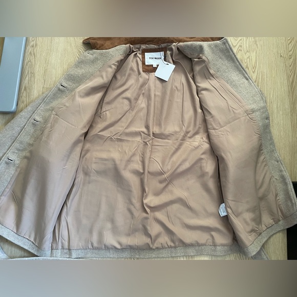 Steve Madden Tan Utility Barn Jacket XL Quiet Luxury Neutral Minimalist - Picture 13 of 15